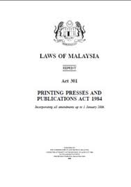 The printing presses and publications act 1984 is a malaysian statute governing publishing and the usage of printing presses in malaysia. Home Ministry Retains Control Despite Amendments To Pppa Academic Mutterings