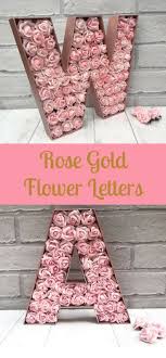 Rose Gold Flower Letters Rose Gold Letter Decor Rose Gold Home Decor Gold Birthday Party Decorations 18th Birthday Decorations Birthday Party Decorations Diy