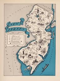 30 S Animated New Jersey State Map Picture Map Of New Etsy In 2021 Vintage Maps Art Cartoon Map Map Print
