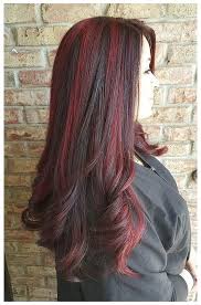 Perucke fur frauen schwarze haare mit roten strahnen perucken. Pin Auf Frisuren
