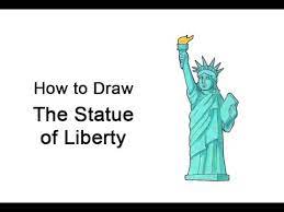 Draw the hair, ears and neck. How To Draw The Statue Of Liberty Youtube