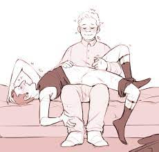 2boys aziraphale blush blush lines blushing crowley gay good omens  hair human jerking jerkingoff jerkingoff another kyrosh lying lying on back  lying on lap male malemale male only open