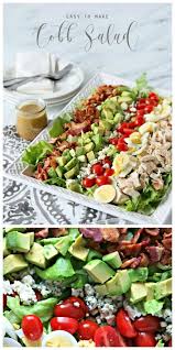 Easy Cobb Salad Recipe Recipe Cobb Salad Recipe Salad Recipes Fresh Dinner Ideas