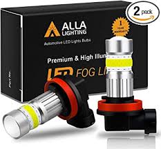 Amazon Com Alla Lighting 2800lm H8 H11 Led Fog Lights Bulbs Xtreme Super Bright High Power Cob 72 Cars Trucks H16 H11 Led Foglights Drl Replacement 6500k Cool Xenon White Automotive