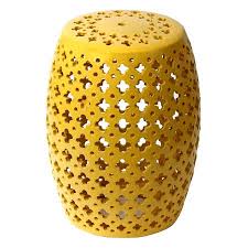 Accent Stools Garden Stool Ceramic Garden Stools Yellow Decor