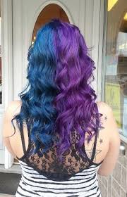 Split Dyed Hair Black And Blue Pravana Vivids Split Dyed Hair Dyed Hair Pretty Hair Color