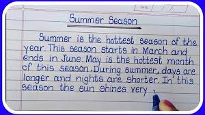 It's not a secret that we have the longest holiday season at this time of the year. Essay On Summer Season Summer Season Essay In English Writing Learn Essay Speech Youtube