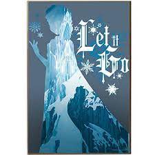 Silver Buffalo Dq2236 Disney Frozen Let It Go Elsa Silhouette Wood Wall Art Plaque 13 By 19inch Want Addit Silhouette Wall Art Wall Art Plaques Wood Wall Art