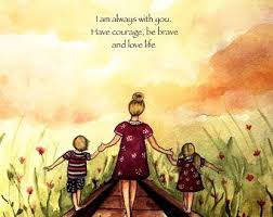 Gift For Mom Wall Art Decor Love Artwork Gift For Daughter Mother And Two Children Our Path Art Print Gift Idea Mother S Day Mothers Day Drawings Art Print Gifts Mother Daughter