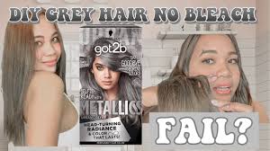 Got2b Dusty Silver On Light Brown Hair Did It Work Lyndzyvlog Youtube