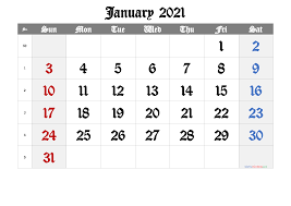 You can download our blank january 2021 calendar for free by clicking below. Free Printable Calendar January 2021 Calendarex Com