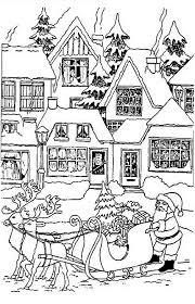 Risultati Immagini Per Disegni Villaggio Natalizio Pagine Da Colorare Per Adulti Disegni Da Colorare Per Bambini Slitta Di Natale