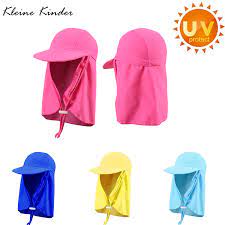 Swimming Cap Sunscreen Children Summer Solid Big Brim Flap Cap Uv Neck Protection Bonnet Sun Hat Water Cap For Swimming For Kids Swimming Caps Aliexpress