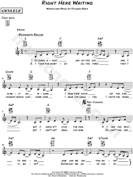 Richard Marx Right Here Waiting Sheet Music Leadsheet In C Major Download Print Right Here Waiting Waiting Song Richard Marx