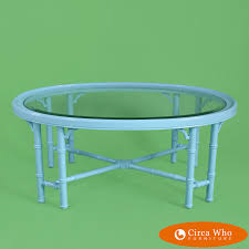 Buying a high quality modern bamboo coffee table from bamboo mod is a responsible choice. Oval Faux Bamboo Coffee Table Circa Who