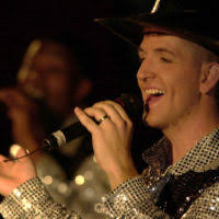 US Air Force (USAF), Tops in Blue, Vocalist, SENIOR AIRMAN (SRA) Michael J.  Hosmon, performs live during the groups Magic of Music, Broadway Production  held at Incirlik Air Base (AB), Turkey -