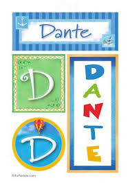 Dante Carteles E Iniciales Varon Nombres Propios Tarjetas