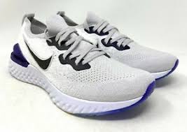 Underfoot, durable nike react technology defies the odds by being both soft and responsive. Mens Nike Epic React Flyknit 2 Vast Grey Court Purple White Ebay