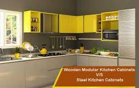 Bizzoppo interiors provides the best modular kitchen interior designers in chennai with 100 other home interior designing services. Wooden Modular Kitchen Cabinets V S Steel Kitchen Cabinets