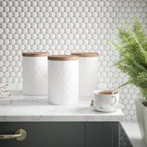Explore 2 listings for tea coffee sugar canisters white at best prices. White Kitchen Canisters Jars You Ll Love Wayfair Co Uk