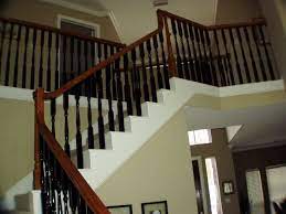 New Trend To The White Spindles On Your Staircase Paint Them Black Instead Painted Staircases Stairs And Doors Home
