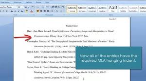 Ms Word Hanging Indents By Christina Grimsley No Audio This One Minute Video Tutorial Explains How To Create A Hanging Indent Words Ms Word Writing Center