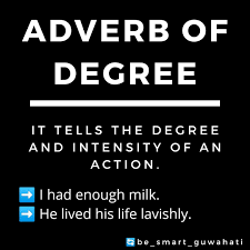 The words too, enough, very, and extremely are examples of adverbs of degree. Let S Speak Up On Twitter Grammar Lesson 45 Adverb Of Degree Adverb Of Degree Tells The Degree And Intensity Of An Action 1 She Could Barely Do Anything Iloveenglish Teaching Languagelearning Language