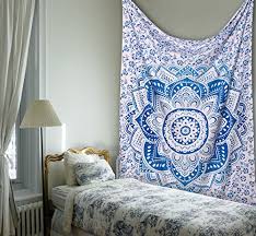 These tapestries are some of the most versatile products we sell, and our customers frequently use them as beach. Blue Tapestry Wall Hanging Mandala Tapestries Indian Cotton Bedspread Picnic Bed Sheet Blanket Wall Art Hippie Tapestry Home Tapestries Urbytus Com