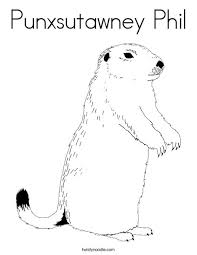 Join us while we color the groundhog and hope that he comes out to celebrate spring with us. Punxsutawney Phil Coloring Page Twisty Noodle