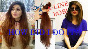 How to cut a a line bob haircut! I Chopped My Hair Diy How To Cut An Asymmetrical A Line Bob Glossips Youtube