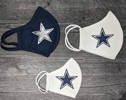 Dallas Cowboys Face Mask With Nose Wire Elastic With Etsy Dallas Cowboys Cowboys Face Mask