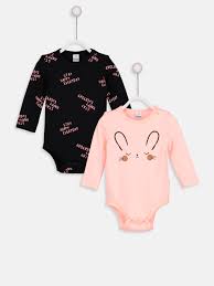 kiz bebek baskili citcitli body 2 li 8w3316z1 f0c lc waikiki bebek kizlar kiz bebekler