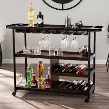 Inspired by glamorous 1920s aesthetics, the southern enterprises maxton bar cart is a stylish and functional addition to your kitchen, dining area, or living room space. Buy Bar Cart Home Bars Online At Overstock Our Best Dining Room Bar Furniture Deals