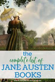 The Complete List Of Jane Austen Books Hooked To Books In 2020 Jane Austen Books Jane Austen Historical Fiction Books