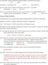 Stoichiometry Baking Soda And Vinegar Reactions Pdf Free Download