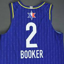 Authentic, swingman and replica devin booker jerseys, with prices and what's available to buy online. Devin Booker 2020 Nba All Star Game Worn Jersey Charity Auction Team Lebron 1st And 2nd Quarter Nba Auctions