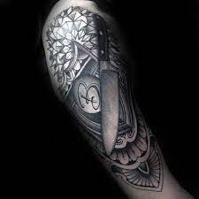 60 Chef Knife Tattoo Designs For Men Cook Ink Ideas Tattoo Designs Men Chef Tattoo Knife Tattoo