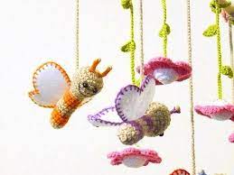 Farfalla Bambino Cellulare Uncinetto Bambino Cellulare Etsy