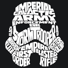 Stormtrooper Helmet Typography Stormtrooper Helmet Star Wars Drawings Typography Tshirt
