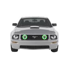 Flashtech Green Led Halo Ring Fog Light Kit For Ford Mustang 05 09 Walmart Com Walmart Com