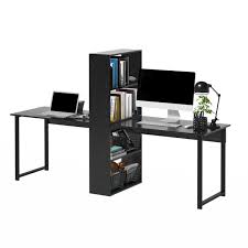 While this type of storage does not typically afford the same amount of space as the onedrive is free cloud storage that comes with your microsoft account. Homcom 88 Extra Long 2 Person Computer Desk W Bookshelf Combo Double Workstation Storage Unit Home Office Black Walmart Com Walmart Com