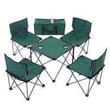 China Portable Folding Camping Table Chairs Set Outdoor Camp Beach Picnic With Cup Holder Carrying Bag China Camping Table Chairs Set Beach Picnic Chairs With Cup Holder