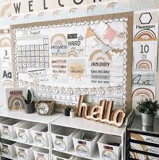 Boho Rainbow Classroom Kindergarten Classroom Decor Elementary Classroom Decor Classroom Decor
