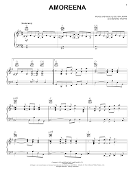 Rocket man, burning out his fuse up here alone. Amoreena From Rocketman Piano Sheet Music By Taron Egerton Piano Voice Guitar Rhm