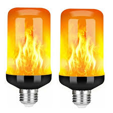 1 2 4 Pack E27 Led Flicker Flame Light Bulb Simulated Burning Fire Effect Decoration Lamp Walmart Com Walmart Com