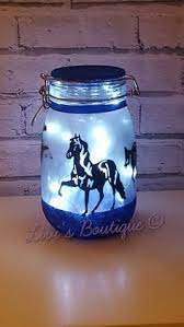 Horse Night Light Large Fairy Light Up Jar Horse Lamp Horse Decor Horse Light Horse Lovers Gift Large Light Jar Horse Room Decor Horse Decor Horse Lamp