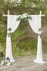 Click to share on whatsapp (opens in new window). 3pcs Flower Arch Decor With Sheer Drape Pack Of 5 Ivory Clearance Sale