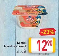 Odstredené mlieko, zahustené mlieko, smotana, vanilková zložka 5% (cukor, arómy. Archiv Kostici Tvarohovy Dezert 115g V Akci Platne Do 14 7 2020 Akcniceny Cz