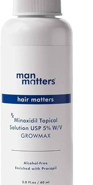 Man Matters Minoxidil 5% with Procapil Solution Serum I Prevent Hair Loss, Thinning I Revitalise Hair and Beard Regrowth I Alcohol Free, Non-Sticky, Unscented I Extra Strength I 60 ml - Uses,