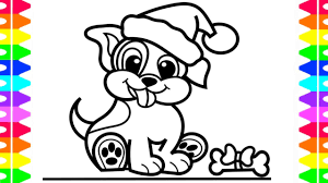 Maybe you would like to learn more about one of these? How To Draw A Puppy Step By Step Christmas Puppy Coloring Page Original Art Coloring For Kids Youtube